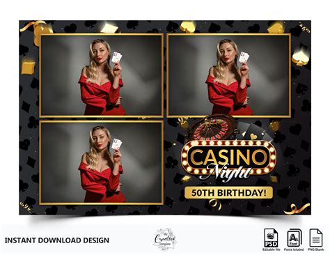 Casino photo booth pano de fundo